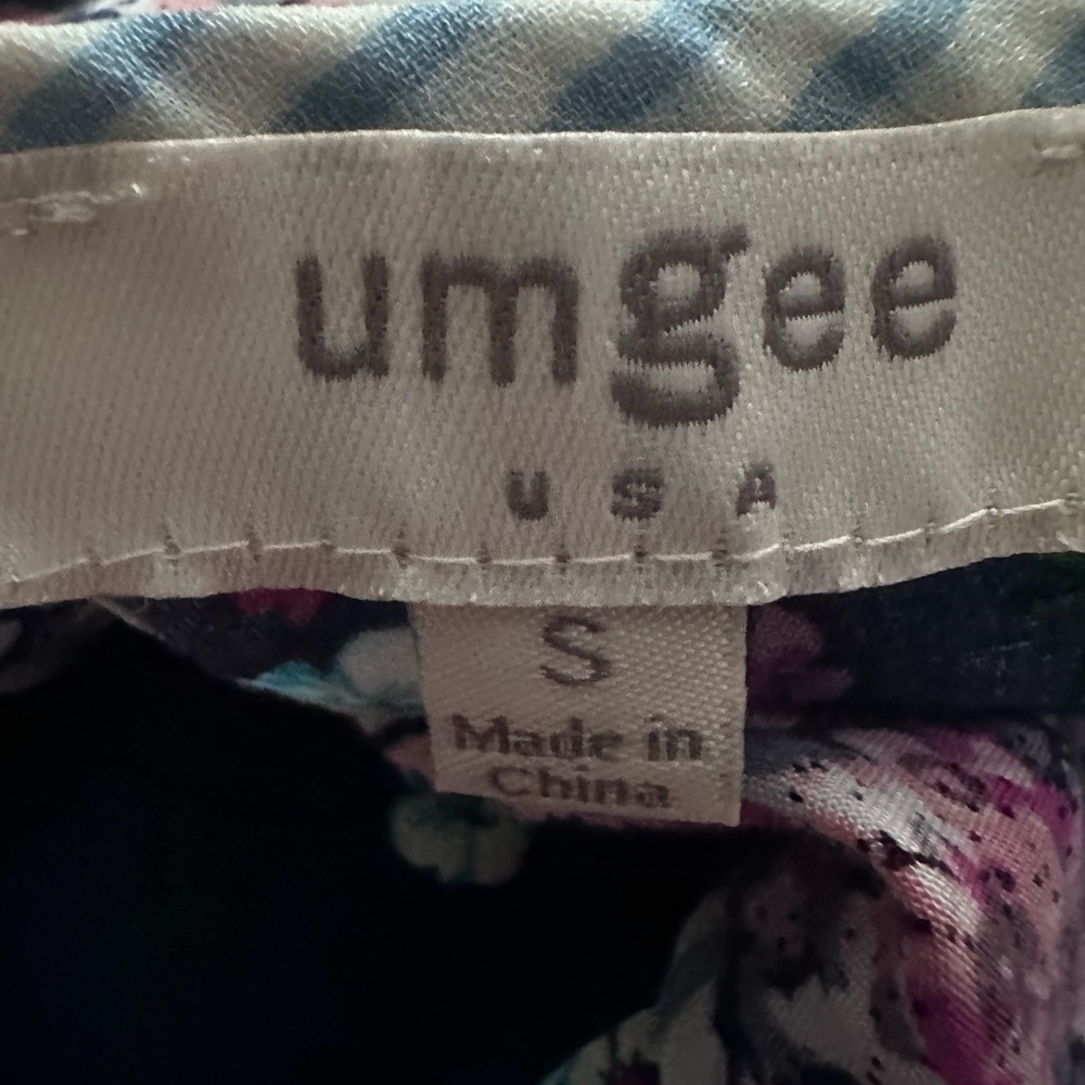 Umgee Floral Patterned Top/ Dress - Pink and Blue - Picture 6 of 7